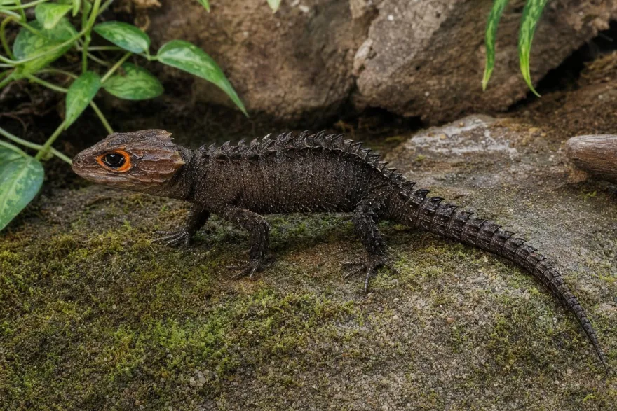Rotaugen-Buschkrokodil, Tribolonotus gracilis
