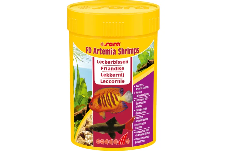 Sera FD Artemia Shrimps Nature, Ergänzungsfutter-Salinenkrebse, 100 ml