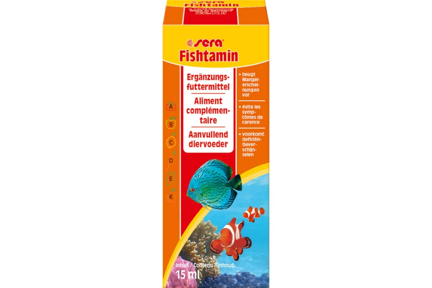 Sera Fish Vitamin Mix (ehemals Fishtamin), Ergänzungs-Vitaminpräparat, 15 ml