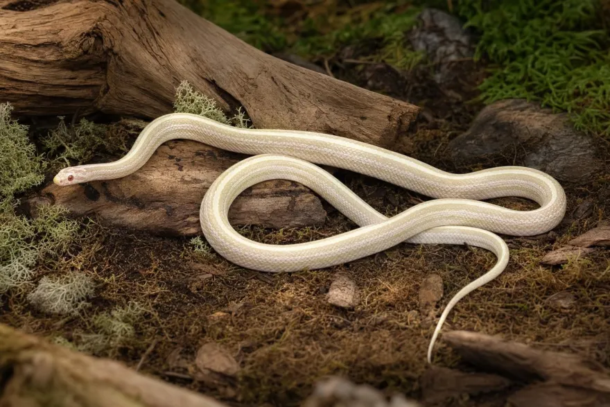 Snow-Toffee-Striped-Kornnatter, Pantherophis guttatus